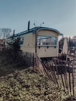 Tuinhuiscaravan, de foto