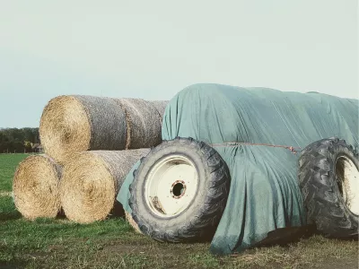 Hooivoorraad voor de winter, de foto