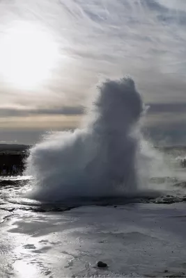 IJslandse geiser, de foto