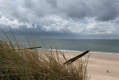 Dag strand, de foto