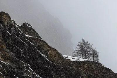 Winters landschap, de foto