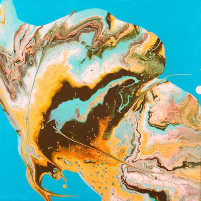 Liquid Gold on Blue - Deel 2, de foto